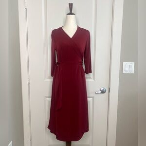 NWT -Everly Grey- Burgundy Wrap Dress Size Small